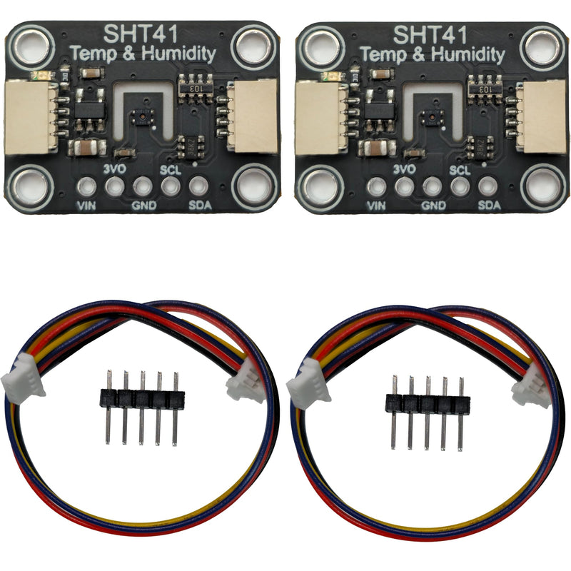 2PCS SHT41 Temperature Humidity Sensor Module, I2C, ±0.2℃ Precision, Temp/RH, Breakout Board for Arduino ESP32 2