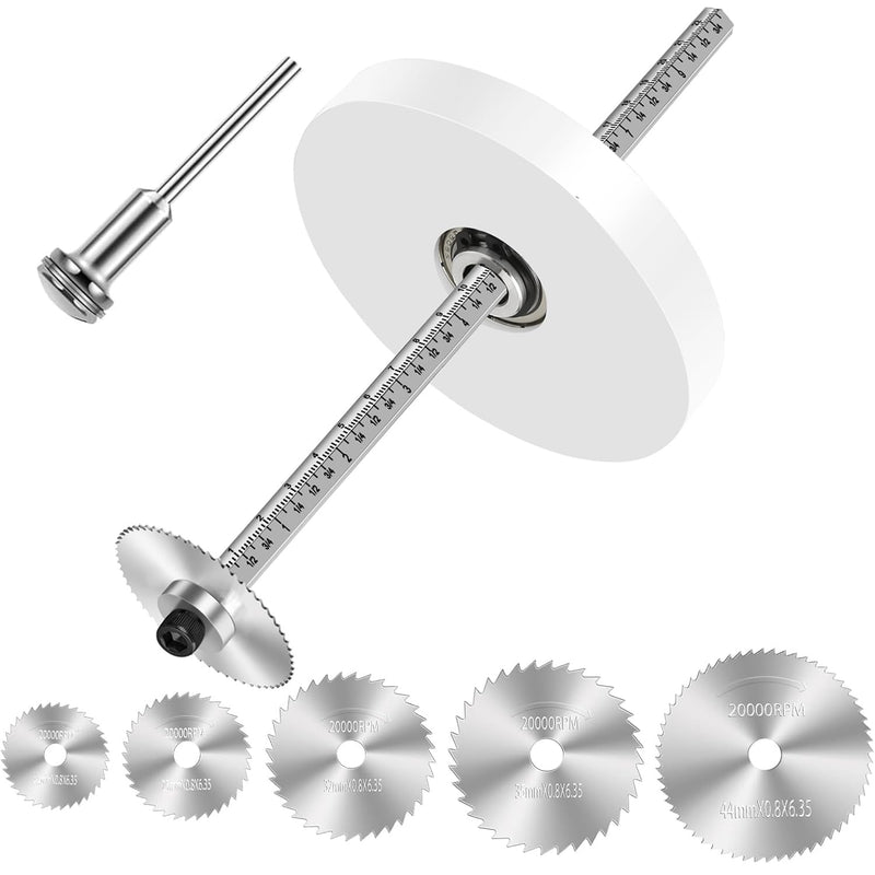 Inside Pipe Cutter for PVC Pipe Cutter Tool with 7" Scale Adjustable Depth Gauge Guide, 5pcs Saw Tooth Blades with 0.315 Hex Key Shaft, Plumbing Internal Plastic Pipe Cutter Set 7 inch Hex Shank