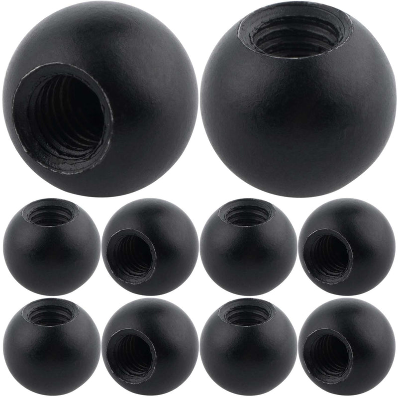 10 Pcs M4 Thread Cap Knob, Light Fixture Fastening Knob, Decorative Caps Cover Screw Caps Ball for Furniture Lighting, Lamp Decoration (Black)