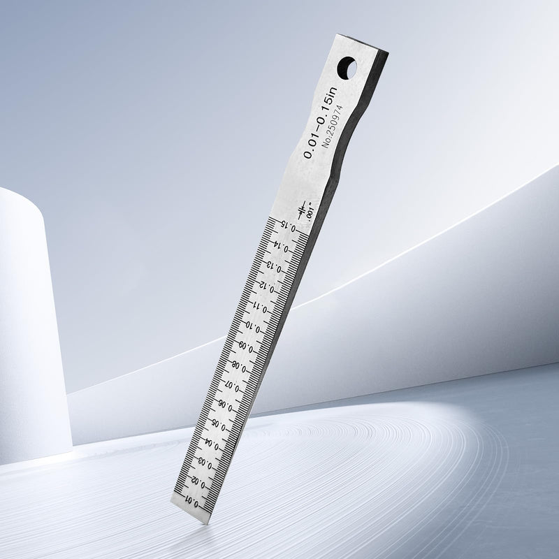 Taper Gauge Gap Welding Feeler Gauge 0.01"- 0.15" | Stainless Steel Taper Gauge | 0.001" Accuracy Gap Measurement Tool for Automotive, Construction, Ceramic