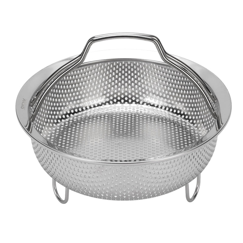 Stainless Steel Steamer Basket, Mini Sized Perforated Basket Steamer for Eggs and Small Vegetables, Compact Size Fits Most Pots, Oven and Dishwasher Safes (S) (M) M
