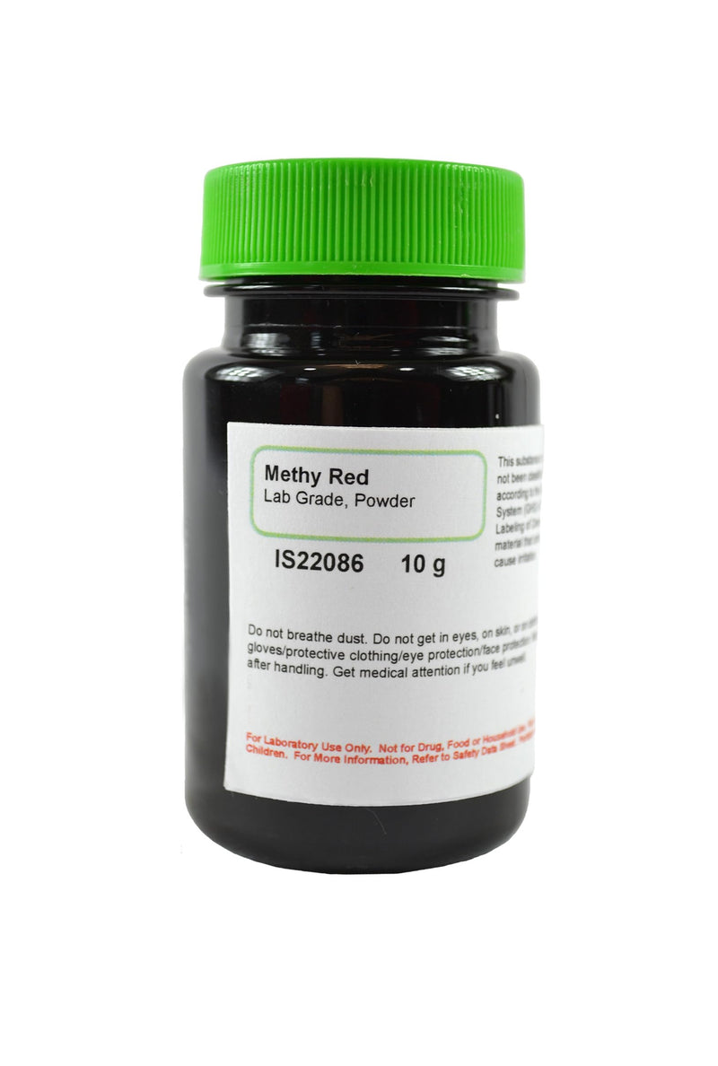 Innovating Science - Methyl Red Powder, Lab Grade, 10g - pH Indicator for Acid-Base Titrations, Biochemical Assays, and Microbial Testing