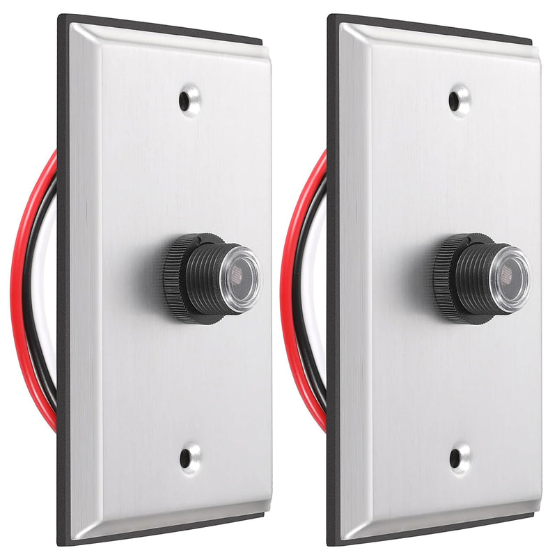 FlyGeneral 2 Pack Photocell Light Sensor for Outdoor Lighting 120V | Dusk to Dawn Photo Control with Wall Plate, Replaces Old Post Eye Sensor for Exterior, Garage and Apartment Lights