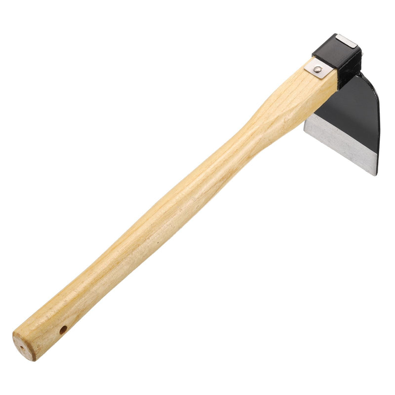 HARFINGTON Garden Hoe 15" x 3.94" Steel Hoe Garden Tool Anti-Rust with Non-Slip Wooden Handle Edger Weeder Shovel for Backyard Loosening Farm Planting Weeding 15" x 3.94"
