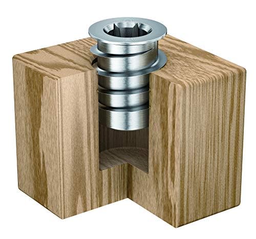 Made in Germany Threaded Steel Insert, (50 pcs.) with hex Drive M6 Internal Thread (d), 12mm Diameter (D) X 15mm Length (L) Works Best in All Wood Materials and substrates