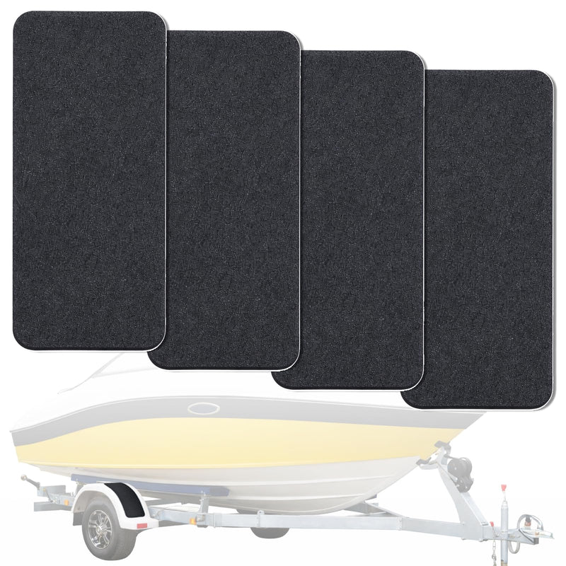 Marine Non-Skid Pads for Boat Trailer Fenders Steps, Boat Treads Adhesive Traction Sheet, Ship Deck Tools Accessories, Set of 4 5.9"W x 15.8"L
