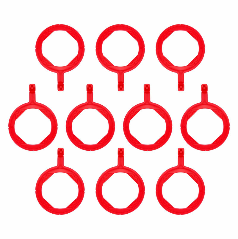 10 Pcs Dental X-Ray Aiming Rings, XCP Style Positioning Rings for Bitewing & Intraoral Imaging, Autoclavable Film Positioning Accessories (Bite Wing Ring Red) Bite Wing Ring Red
