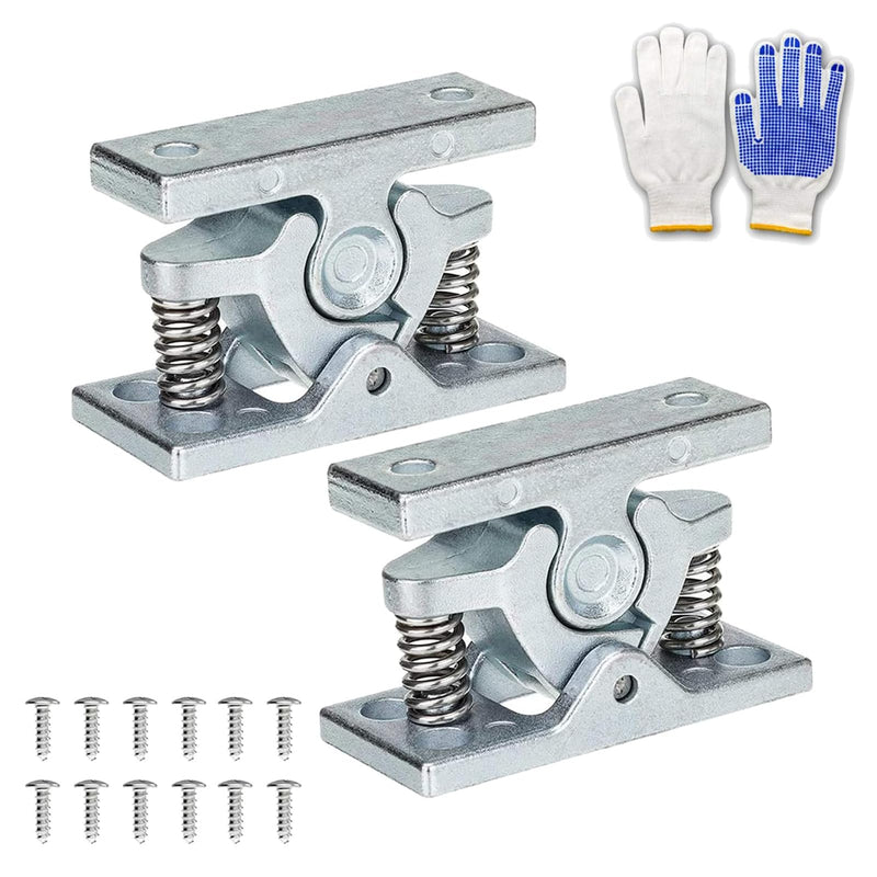 Heavy RV Door Holder Zinc Alloy Trailer Door Latch, Spring Loaded Double Roller Catch Easy Lock Stop for Trailers, Boats, Garage, Cabinets & Home Use with Screws (2 Pcs) 2 Pcs
