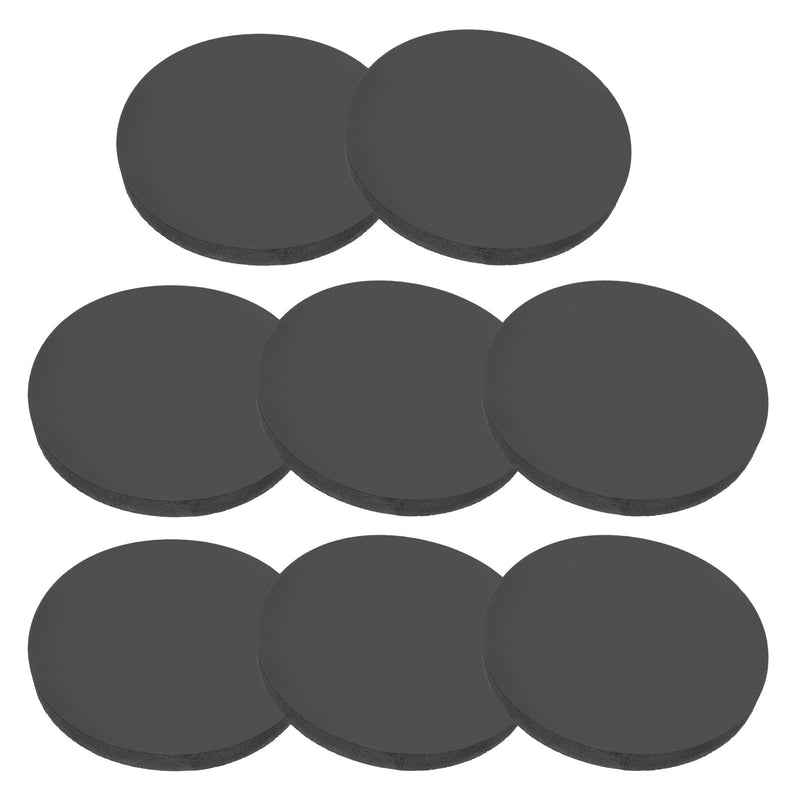 PATIKIL Rubber Solid Discs Washers, 8 Pcs Anti-Vibration Spacer 90mm OD x 8mm Thick Rubber Round Gasket Pad Bushings Spacer Washer for DIY Gasket Craft, Black 90mm x 8mm