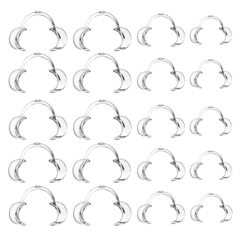30-Pack Dental Cheek Retractors，Mouth Retractor for Teeth Whitening，Size S M L Transparent Dental Mouth Opener,BPA-Free，for Dentist, Party, Dental Lip Cheek Retractor for Mouthguard Challenge Game