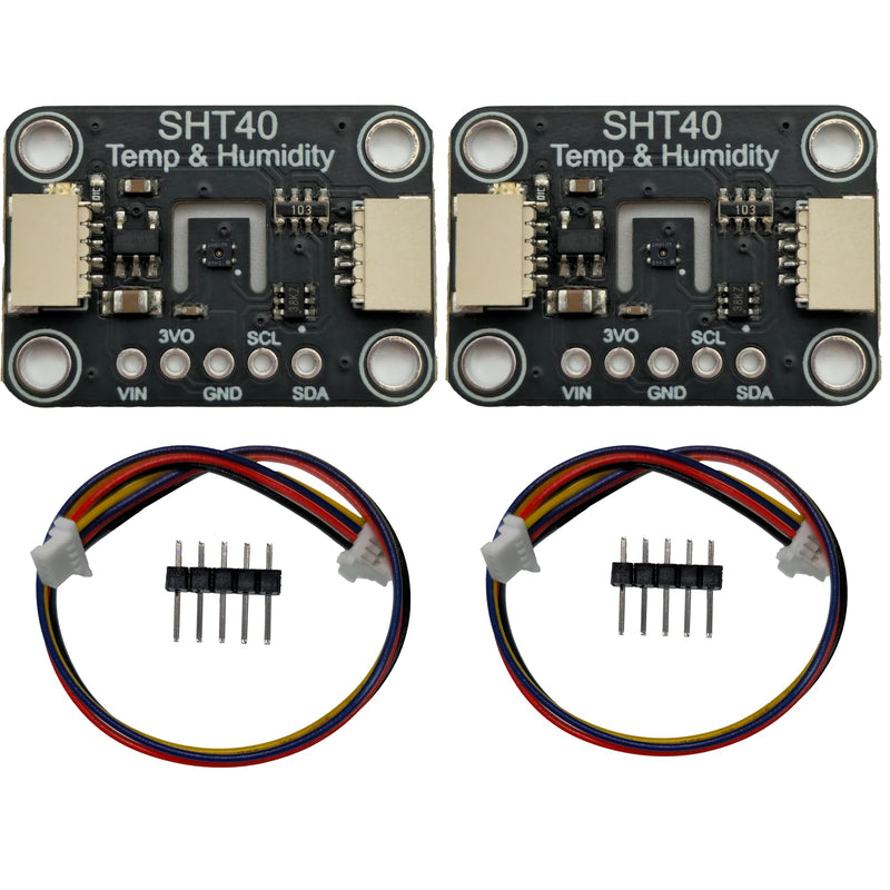 2PCS SHT40 Temperature Humidity Sensor Module, I2C, ±0.2℃ Precision, Temp/RH, Breakout Board for Arduino ESP32 2