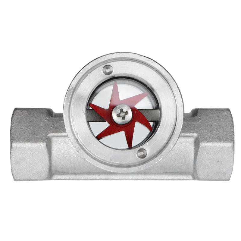 Antrader 3/4"NPT Female 304 Stainless Window Sight Glass Flow Indicator | Water Flow Indicator with Plastic Impeller for Agriculture,Residential Water Supply,Industrial DN20-3/4"