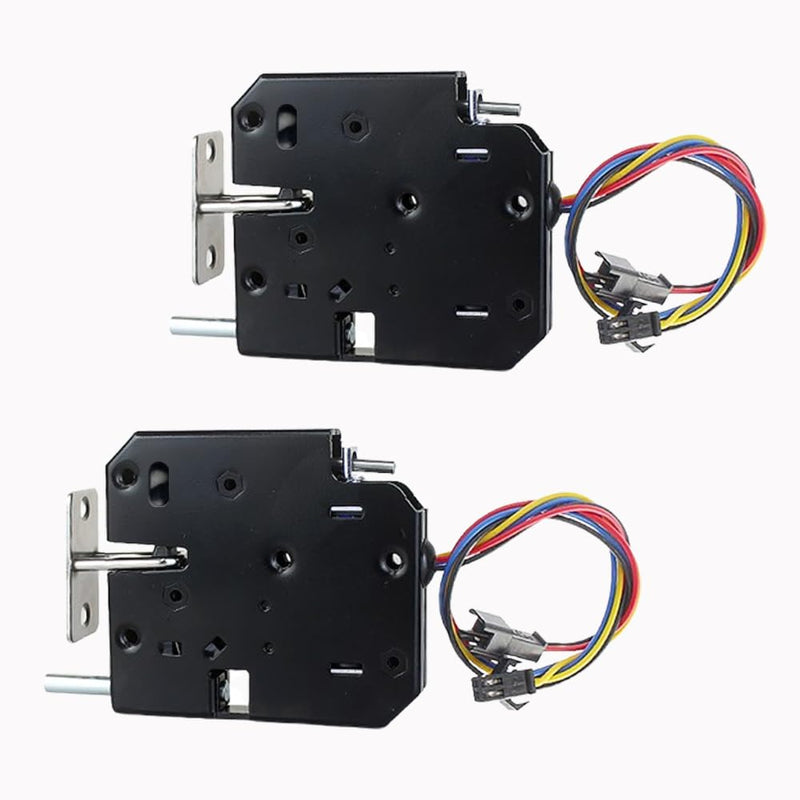 Electronic Cabinet Lock,Dc 12v 2a Magnetic Lock with Top Pole Structure and Detection Switch,Suitable for Storage Cabinets,Unmanned Vending Machines,Mailboxes,Storage Cabinets,Etc (2) 2