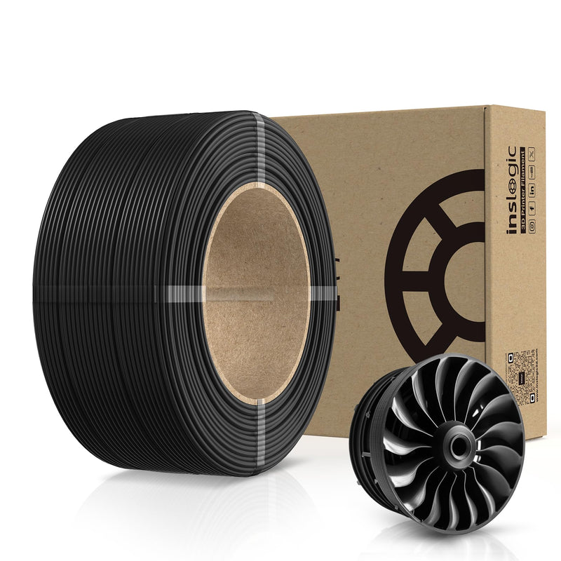 Inslogic PA12-CF Carbon Fiber Filament 1.75mm, 0.5kg Refill High Strength Nylon Filament for 3D Printing, 260-280°C Print Temp, Low Warp & Wear Resistant, Ideal for Functional Parts,Black 0.5kg Pa12cf Black Refill