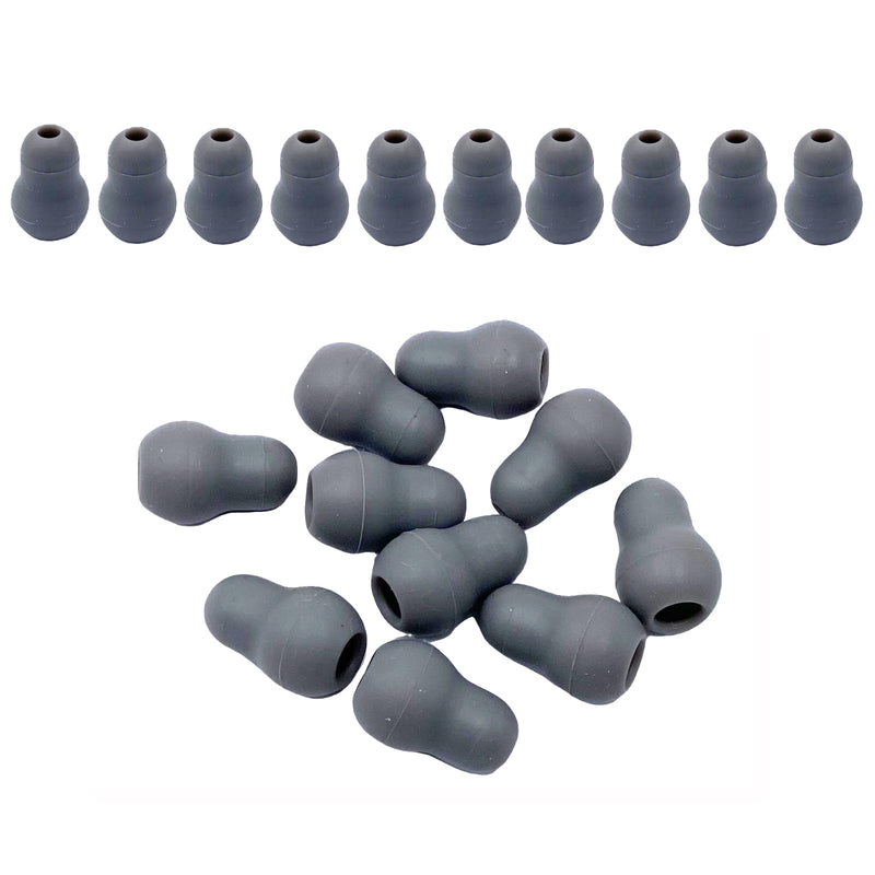 20 Pieces Stethoscope Earpieces Replacement, Soft Silicone Stethoscope Accessories Earplugs Compatible with Littmann, Grey 20
