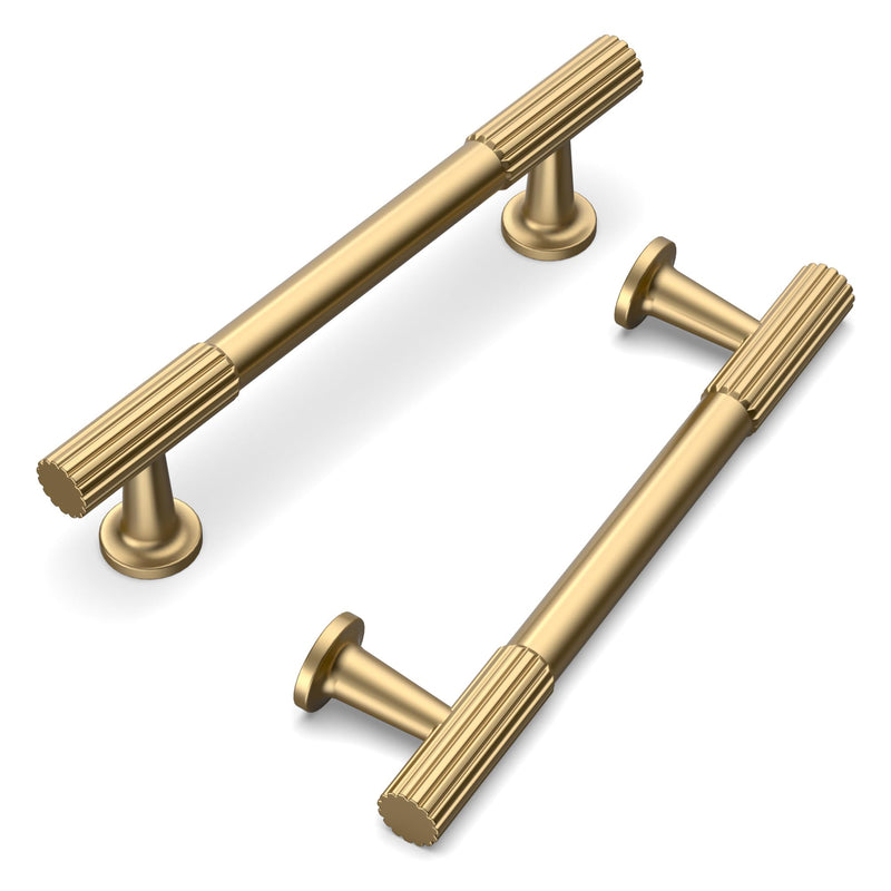 FILTA 10 Pack Champagne Bronze Cabinet Pulls 3.75 Inch(96mm) Stylish Kitchen Cabinet Handles Zinc Alloy Modern Cabinet Hardware Pulls for Drawer Dresser 3.75"/96MM Hole Center