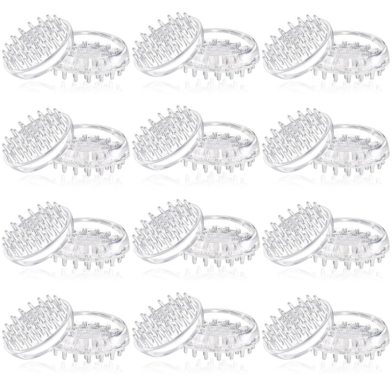 Jetec 24 Pieces Carpet Protectors Spiked Caster Cups Round Furniture Caster Cups Spiked Carpet for Furniture Legs, Sofas, Tables, Chairs