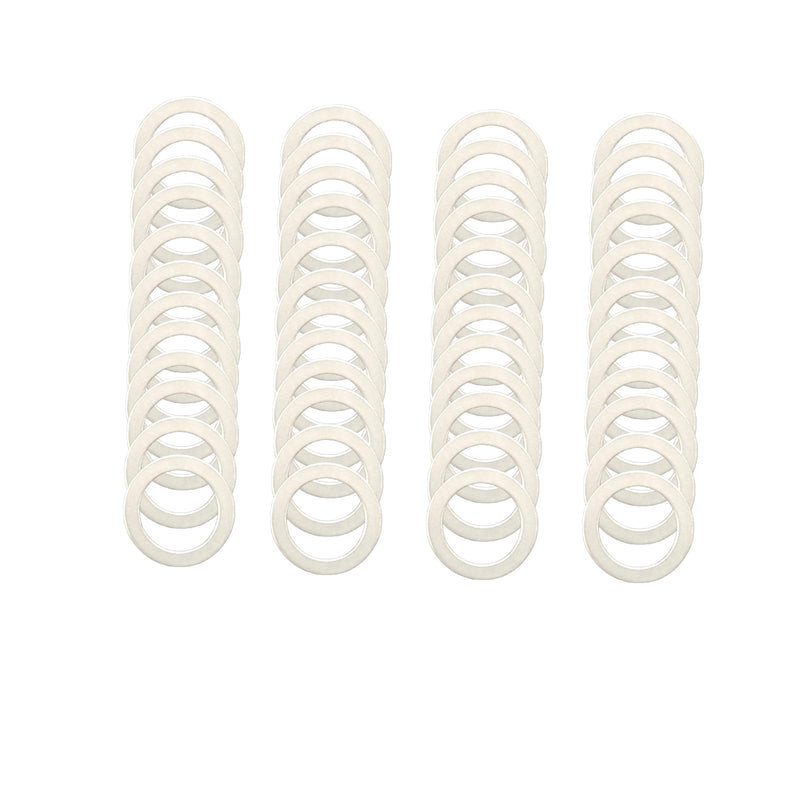 M15x21mm Steel Shim Set 48pcs – Large Diameter Precision Washers 0.1/0.2/0.3/0.5mm for Shaft Spacing, Heavy Equipment, Compatible with M15 Metric Bolts