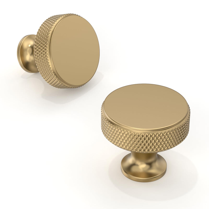 10 Pack Champagne Bronze Kitchen Cabinet Knobs 1-1/5 Inch(30mm) Cabinet Pulls Drawer Knobs Cabinet Hardware Knobs for Drawers Single Hole