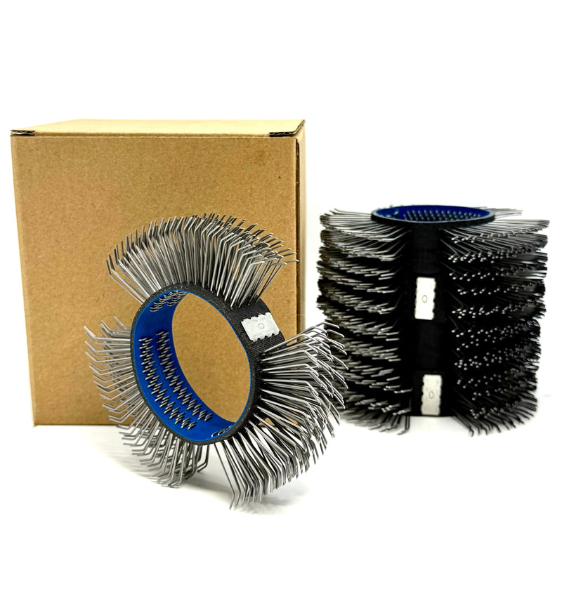 5PCS, Abrasive Wire Wheel Belt, Bristle Blasting Wheels for Surface Blaster | 0.7mm Carbon Spring Steel, 23mm Metal Blaster Wheels, Coarse Wire Wheel for Surface Blasting 5