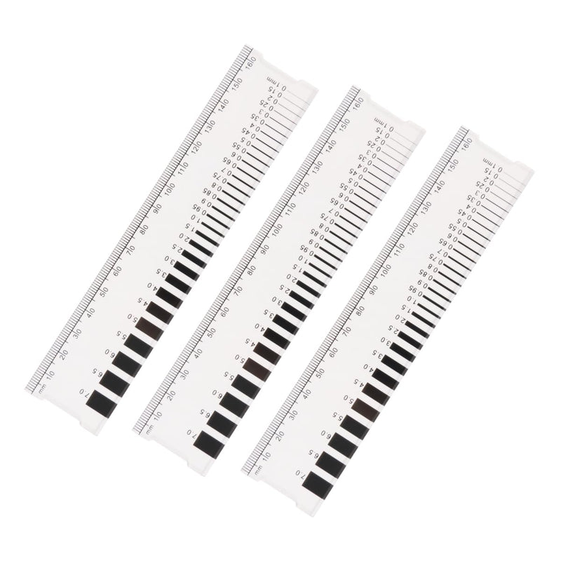 MOETER Crack Width Gauge, Concrete Crack Monitoring Gauge 0-16.5cm Crack Measuring Ruler with 1mm Precision for Measures Cracks (3 Piece) 3