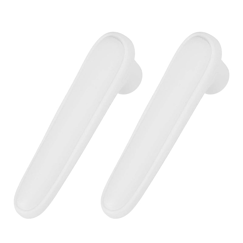 uxcell 2 Pcs Door Handle Covers, Silicone Safety Doors Knob Handle Protector Covers Anti-Collision Soft Doors Pull Cover for Bedrooms Bathrooms Offices, White