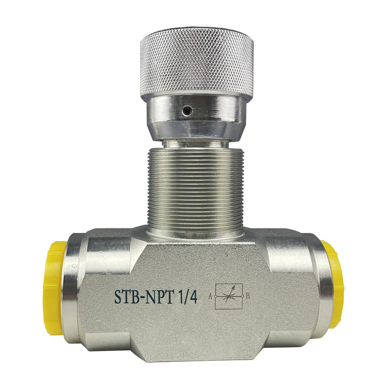 Hydraulic Flow Control Needle Valve 1/4 Inch Throttle Check Valve NPT 5800PSI Two Way For Hydraulic Oil Gas