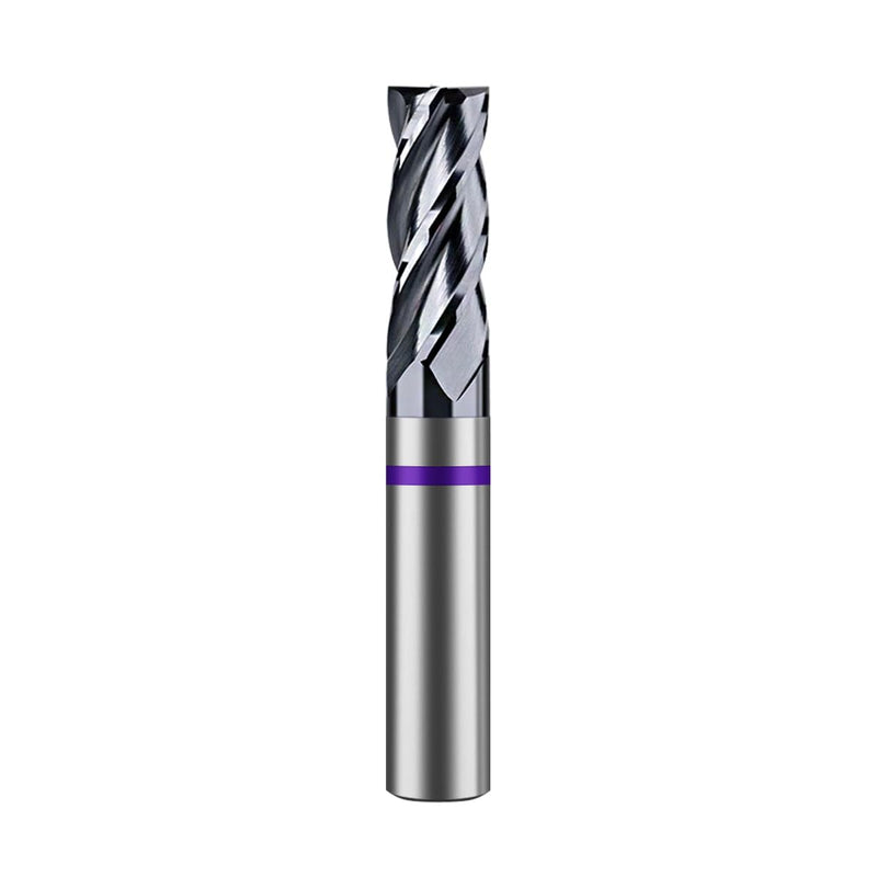 1/2" Carbide Square End Mill 4 Flute - CNC Router Bit for Aluminum, Steel, Brass - 1/2" Shank, 1-1/4" Cut, 3" OAL - High Precision CNC & Engraving 1/2"4T-3