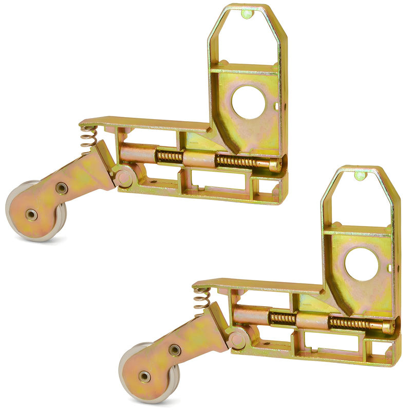 Sliding Screen Door Corner Insert Rollers Assembly with 1" Diameter Concave Stainless Steel Wheels Replacement Screen Corner and Roller, 2 Pack ‎Yellow Zinc Plated