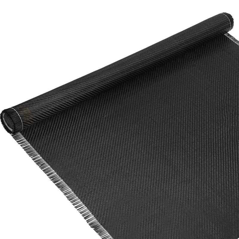 MECCANIXITY Carbon Fiber Fabric, 4.3ft x 23.6" Carbon Fiber Cloth Sheet Roll 2x2 Twill Weave 3K 220g for Wall Reinforcement Basement Car Boat Repair DIY, Black 4.3ft x 23.6" 1