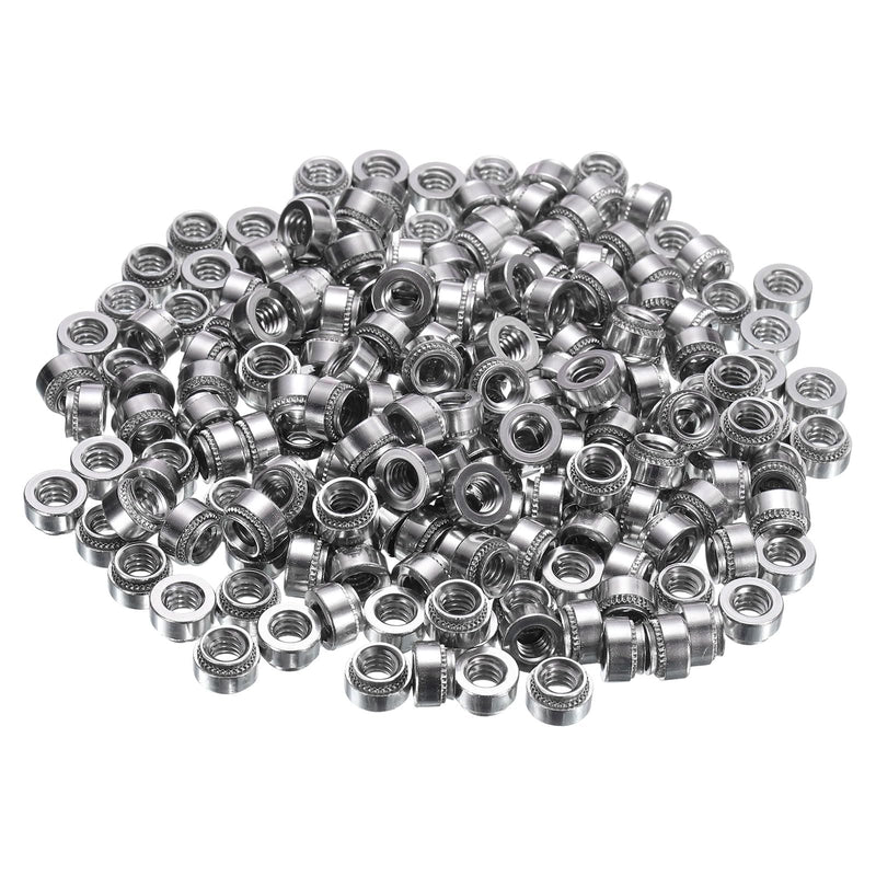uxcell 200Pcs Self-Clinching Nuts, 1/4"-20 x 0.26 304 Stainless Steel Pressure Rivet Nut Mounting Hardware Fastener for Construction Industry 1/4"-20 x 0.26" 200