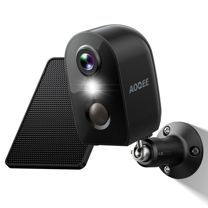 Solar Camera Outdoor Wireless-2K Battery Powered Outside Cameras for Home Security with PIR Motion Detection, Siren Alarm, 2-Way Talk, SD Card&Optional Cloud Storage, Work with Alexa, Y8 1P 2.4Ghz-1P-B