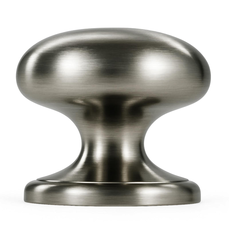 trust4care 4-Pack Large Brushed Satin Nickel Bi-fold Closet Door Knobs with Wide Base, Round Brass Wardrobe Folding Kitchen Cabinet Knobs, 1-1/2 Inch Furniture Pantry Drawer Pulls Handles Set of 4