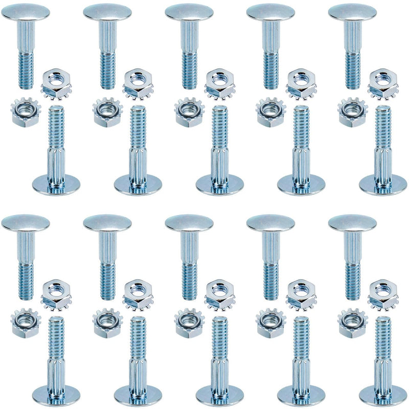 20 Pack 1 1/4" Carriage Bolt & Nut Kit for Overhead Todco Whiting Door Hinge Morgan Supreme Box Truck Trailer Roll Up Door Repair Parts