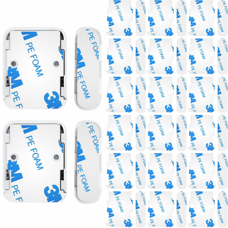 Entry Sensor Adhesive Pads for SimpliSafe(32-Pack) – Pre-Cut Replacement Tape for Sensors & Magnets | No Cutting Needed, Strong Hold, Residue-Free Removal | Compatible with SimpliSafe Security Systems