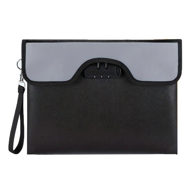 5200°F Fireproof Document Bag with Lock,Upgraded Fireproof Bag with Zipper/Reflective Strip,9 Layers of Heat Insulated Materials,Fireproof Money Bag for Cash,13.2"x10.5" Fireproof Pouch with Handle