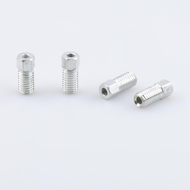 M8 x 1.25 Bubble Tube Nuts for 1/8" Brake Line Tube, Zinc Steel, Pack of 4 Galvanized Steel M8x1.25 Bubble Flare - 1/8"
