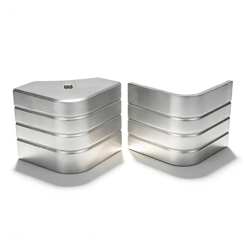 Yoidesu 2Pcs Pontoon Corner Cap, Aluminum Boat Deck Corner Cap for 90 Deg Rounded Corners, Height: 3-1/8in to 3-3/16in Top 3-1/8in to 3-3/16in