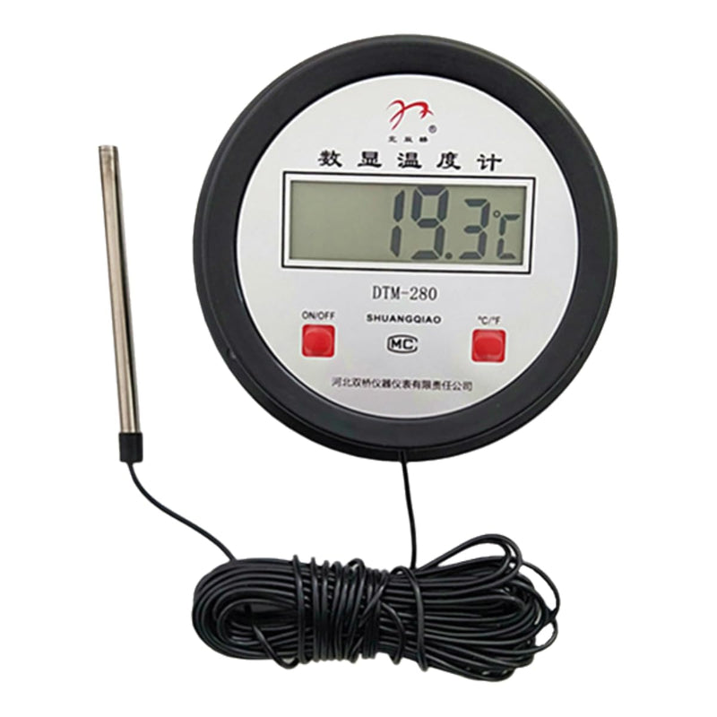 Accurate Industrial Digital Thermometers with Long Probe for Accurate Temperature Measurement in Hard to Reach Areas Probe Without Thread (Long)