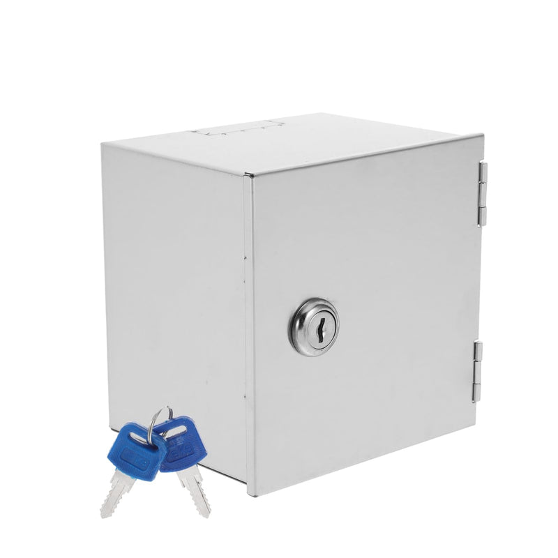 SEWACC Heavy-duty Stainless Steel Electric Outlet Security Box Lockable Weatherproof Socket Cover For Outdoor Use Anti-theft Electrical Box For Safety