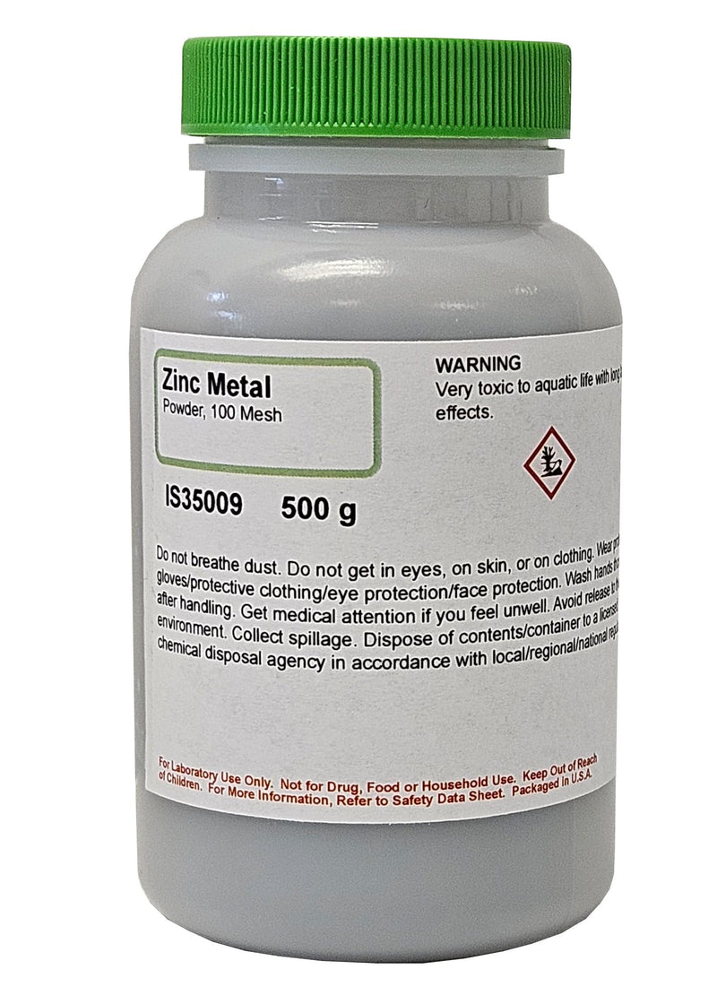 Innovating Science - Zinc Metal Powder 100 Mesh Reagent Grade 500g - Versatile Material for Scientific, Industrial, and Research Applications