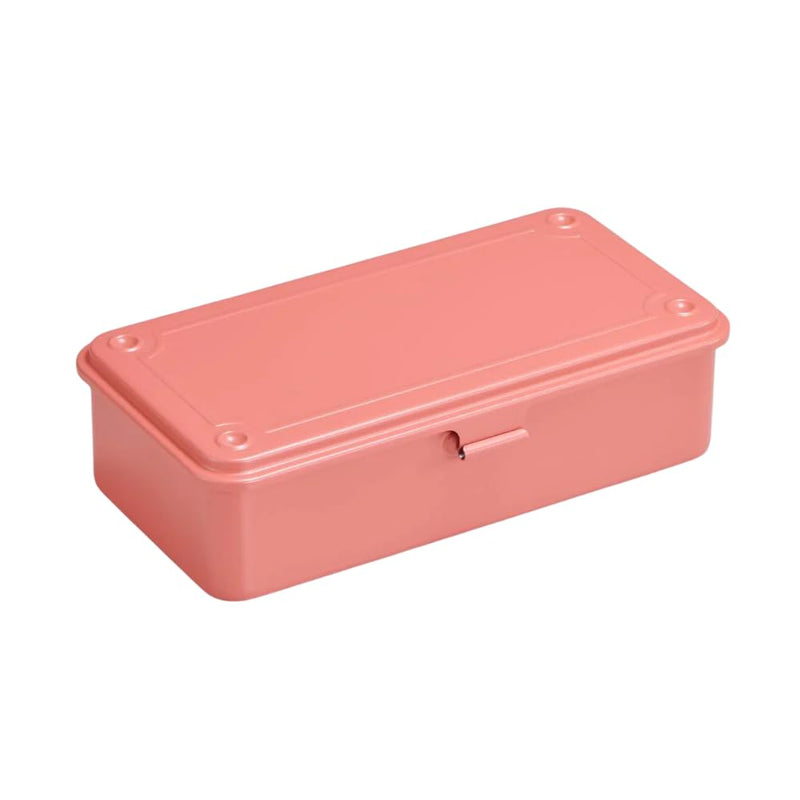 TOYO Steel Tool Box T-190 P0 (Living Coral) H7.99×W4.29×D2.20inch Steel Trunk For Pegs, Metal fittings, Pen, Accessory, And Utility Knife Made In Japan