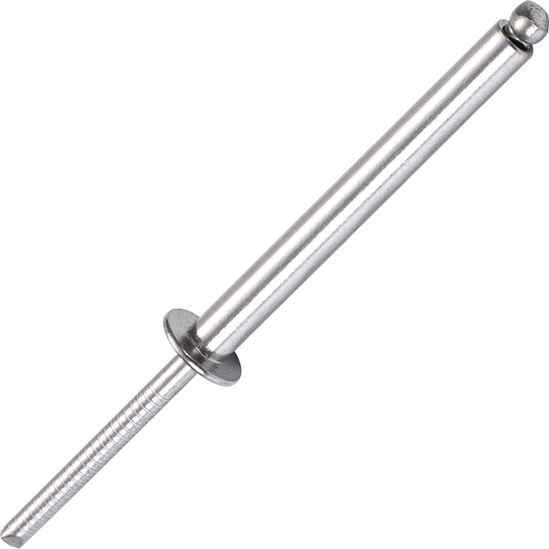 30Pcs Stainless Steel Extra Long Blind Rivets, Long-Shaft Split Rivets, Extended Length, Corrosion-Resistant, Tensile & Shear Strength High (3/16"x2") 3/16"x2"