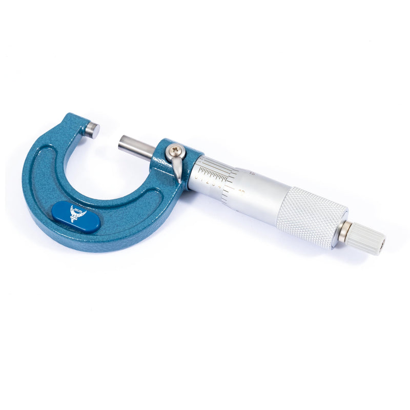 PEC Tools 0-1" Outside Micrometer | Industrial-Grade Precision, Hardened Steel, Ratchet Stop, Carbide-Tipped Measuring Faces, For Machining & Engineering 0-1“