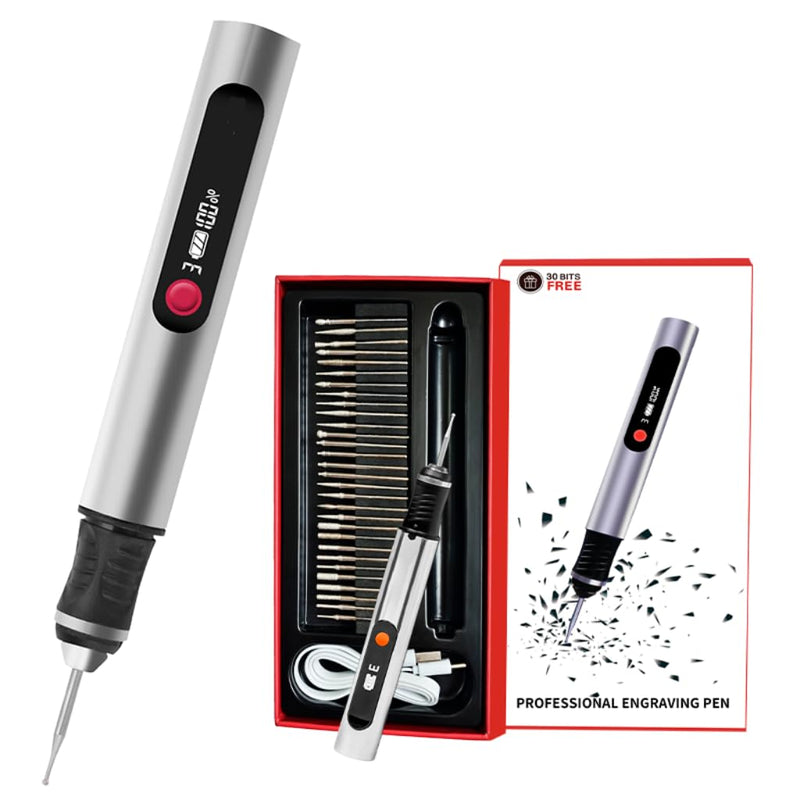 Engraver Engraving Pen Tool for Metal - Cordless Electric Etching Engraver Pen Kit for Wood Glass Stone Plastic All Materials
