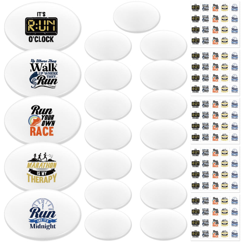 20 Pcs Running Bib Clips with 20 DIY Stickers Bib Snaps for Runners Number Buckle Fixing Safety Lock Race Clips Marathon Number Holder Triathlon Race Bib Holder for Field Event (Sporty) Sporty