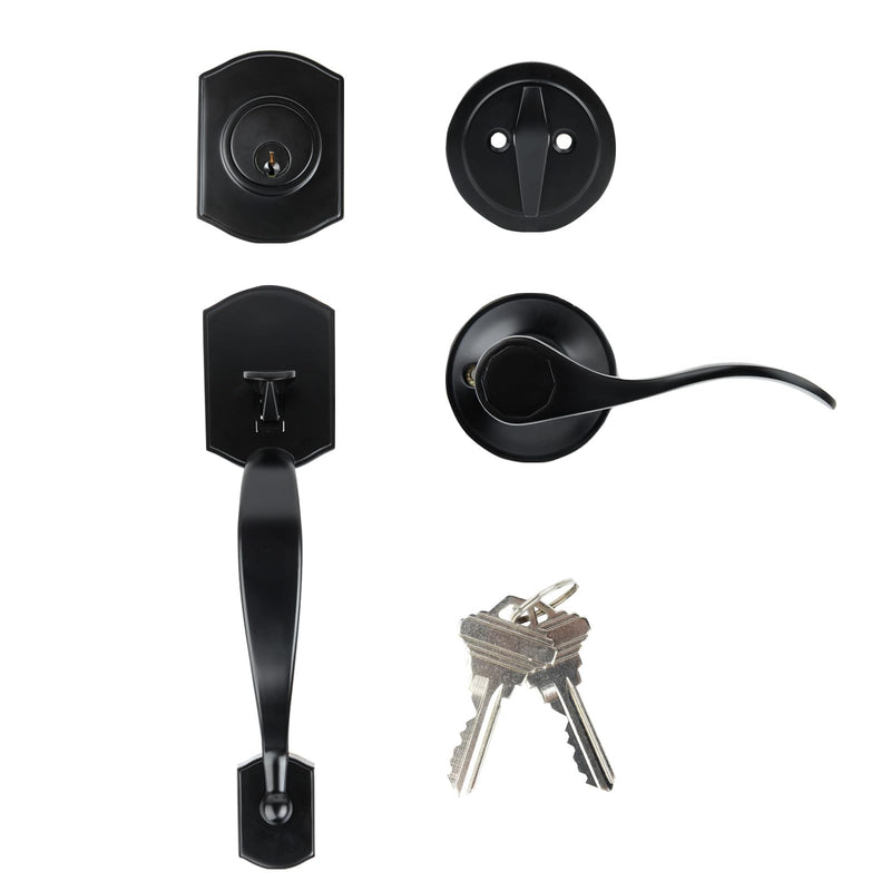 Cielsa Dawn Front Door Handleset with Door Knob - Single Cylinder - Interior Front Door Lock Set