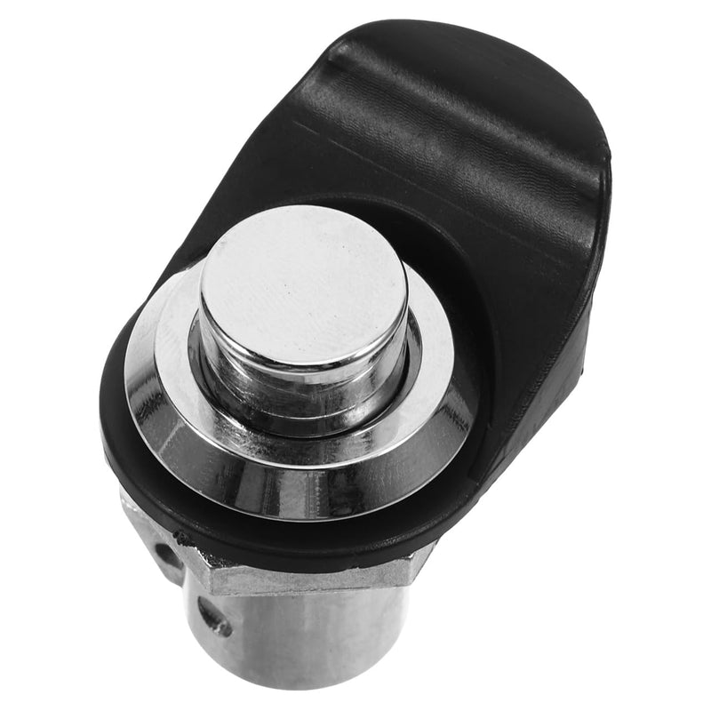 Unomor Push Button Door Latch with Plum Blossom Cylinder Lock Round Head Boat Push to Close Latch for Industrial Cabinet Doors Secure Metal Security for Electromechanical Equipment