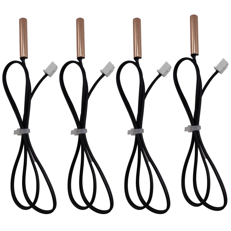 4 Pcs 10K NTC Thermistor Probe 15.7Inch, Air Conditioner Temperature Temp Sensor, Copper Sensitive Temperature Temp Sensor for Air Conditioner. 4 Pcs 10K NTC Thermistor Probe 15.7Inch