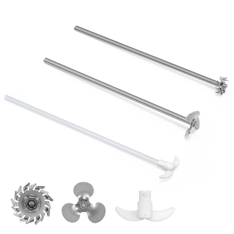 PTFE Stirring Rod with Three-Blade Propeller Stirrer & Dissolution Paddle Stirrer – 3-Piece High-Performance Lab Stirring Tool Set, Chemical-Resistant Precision Mixing for Lab Industrial Use Set 01
